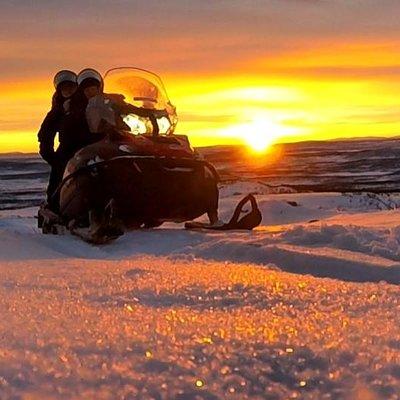 Snowmobile Safari to Lapland viewpoint & visit reindeer 