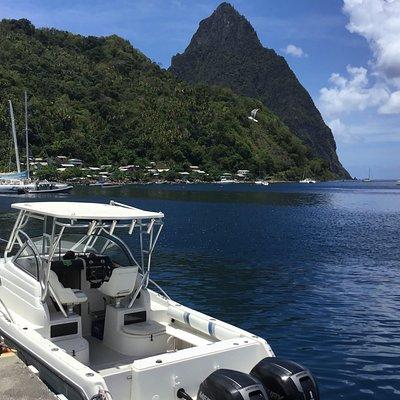 Private Boat to Soufriere/West Coast For Swimming Snorkeling & Beach Relaxation 