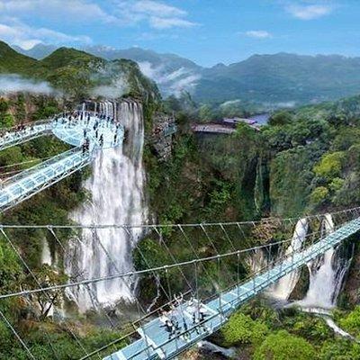 Glass Bridge and Water Falls Private Car Service from Guangzou