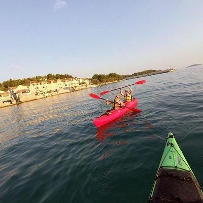 Kayaking to the island Prvić