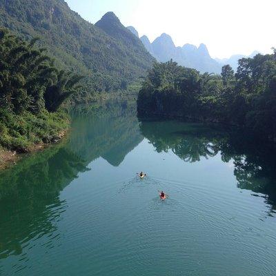 Kayaking Activity in Yangshuo Park, China