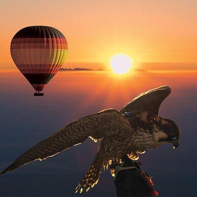 Amazing Hot Air Balloon With Beautiful Desert Sunrise View