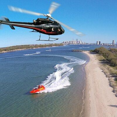 Gold Coast Helicopter 10 min Flight and Jet Boat Ride