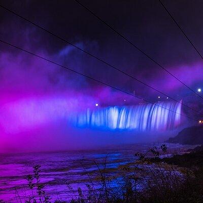 Niagara Falls Night Illumination Tour: American, Bridal and Horseshoe Falls