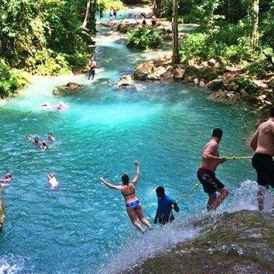 Blue Hole, Dunn's River Falls + Lunch & Cocktails at Bamboo Beach