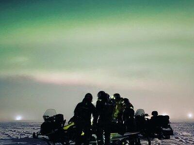 Northern Light snowmobile tour in Kiruna 7:30 pm