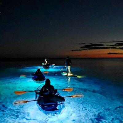 Transparent Kayak Night Glow Experience from Pula