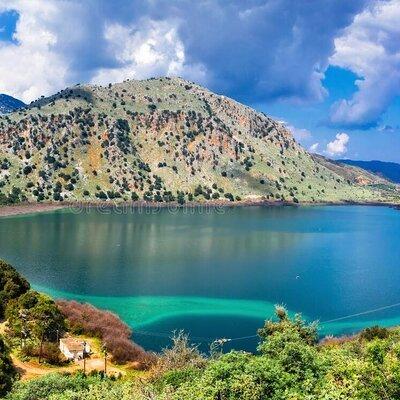 Kournas Lake Argiroupolis and olive oil factory