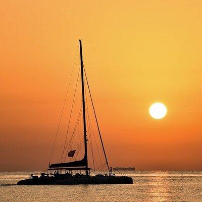 Sunset in Dénia from the Catamaran Mundo Marino