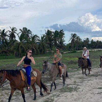 Sunset by horse (river and beach)