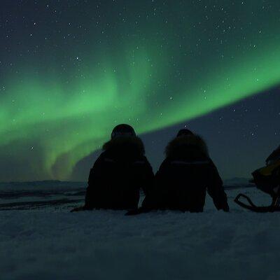 Enjoy the Aurora show on top of the mountain inc tipi dinner 