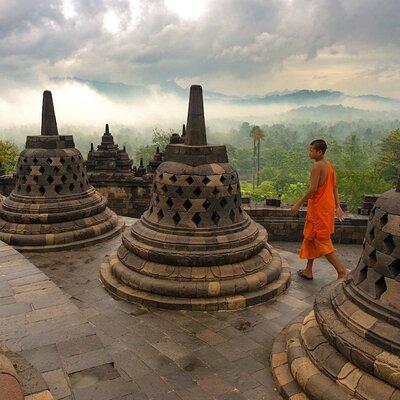 Borobudur Climb Up, Merapi Volcano, Prambanan one Day Tour