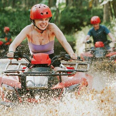 Bali Quad Bike Pass by Waterfall Gorilla Cave Private Transfer 