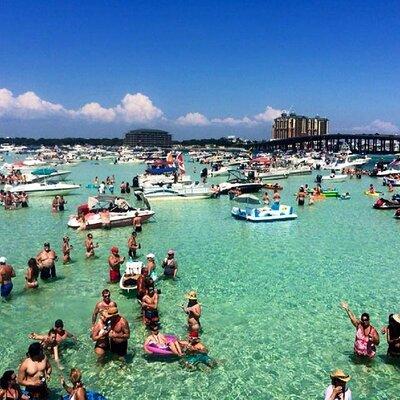 Private Captained Pontoon to Crab Island in Destin 3-6 Hrs.