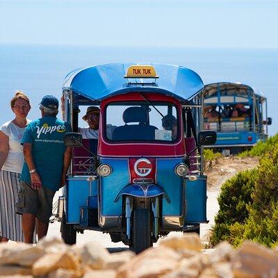 Gozo Tuk Tuk Chauffered Tour w/crossing & return by Yippee Island Hopper boat