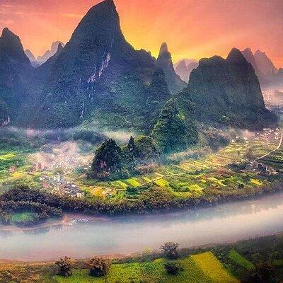 1-Day Yangshuo bird's eye view mountains private tour