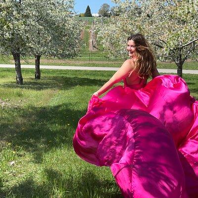 Flying Dress Photo Shoot in Traverse City