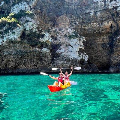 Kayak Paradise: Cala Portixol Snorkel, Cave & Cliff Jumping Tour