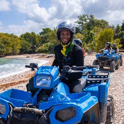 Dunns River Falls Climb, ATV, Horseback Ride & Swim, and Ziplines