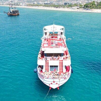 Alanya Boat Trip w/Unlimited Drinks & Lunch (Free Hotel Transfer)