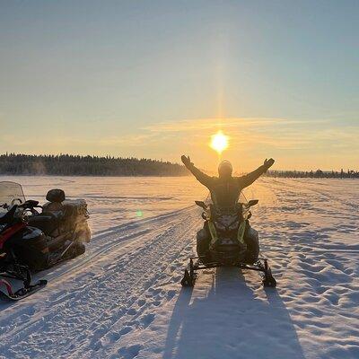 Day tour with snowmobile in Kiruna 10:30 am