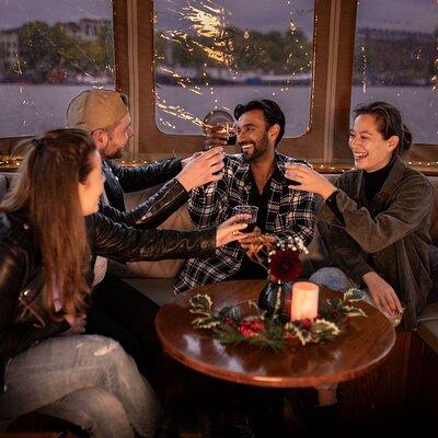 Amsterdam Light Festival: Canal Cruise Covered Saloon Boat