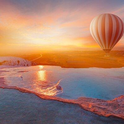 Pamukkale Hot Air Balloon Ride Certificate and 2 Meals in Antalya