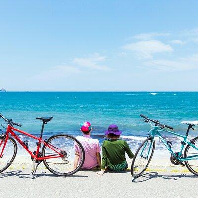 Day trip from central Fukuoka.Rental cycle in Shikanoshima island