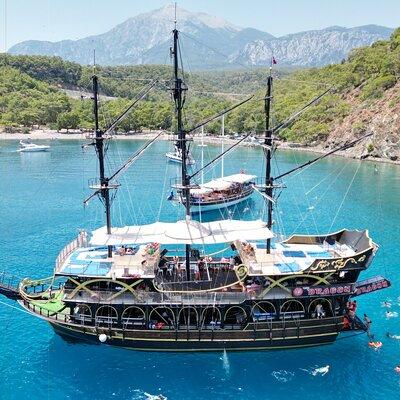 Kemer Full Day Pirate Boat Trip with Lunch and Optional Transfer