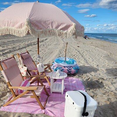 West Palm Beach Day: Umbrella, Chairs, Yeti, JBL Speaker, Towels+