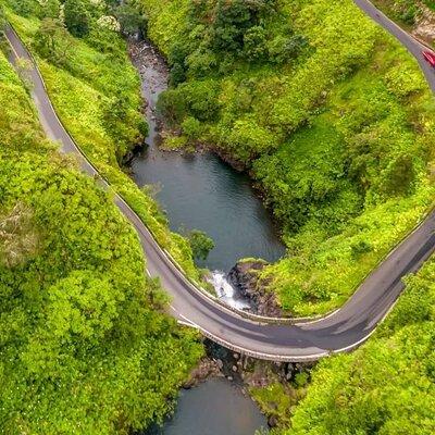 Famous Road to Hana Waterfalls, Black Sand Beach & Lunch