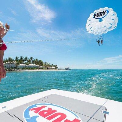 Key West Parasailing Adventure above Emerald Blue Waters 