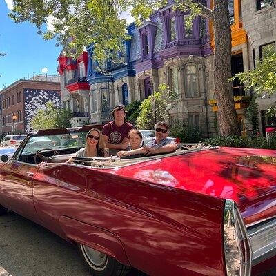 2 Hour tour of Montréal in vintage Convertible Cadillac + Murals in Le Plateau