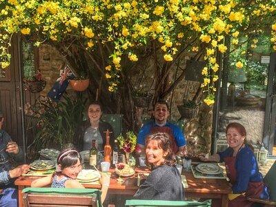 Organic cooking class with a sommelier in an Olive and wine farm 