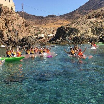 Transparent and Normal Kayak Routes Cabo de Gata Almería