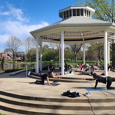 Shared Yoga and Coffee Experience On The Trolley Pub