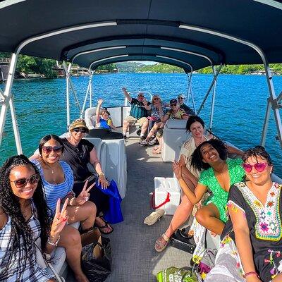 Public Lake Austin Boat Tour with Full Sun Shading