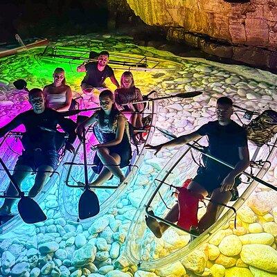 Pula: Sunset/Night-time Illuminated Transparent Kayak Cave Tour