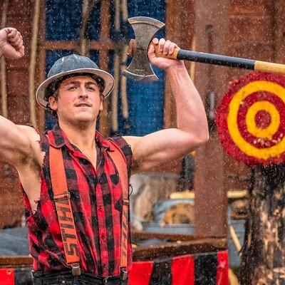 Lumberjack Show and Axe Throw Challenge