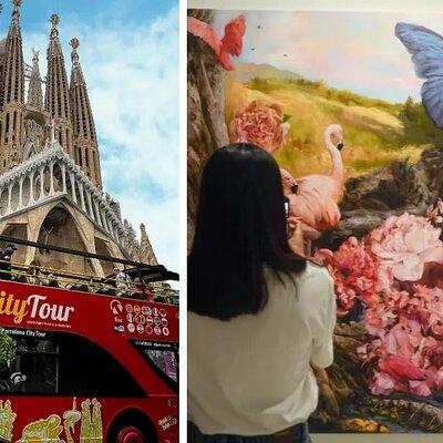 Barcelona City Tour Hop On Hop Off + Moco Museum Ticket