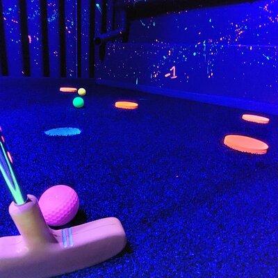 Indoor Illuminated 9 Hole Golf in Matlock Bath Peak District